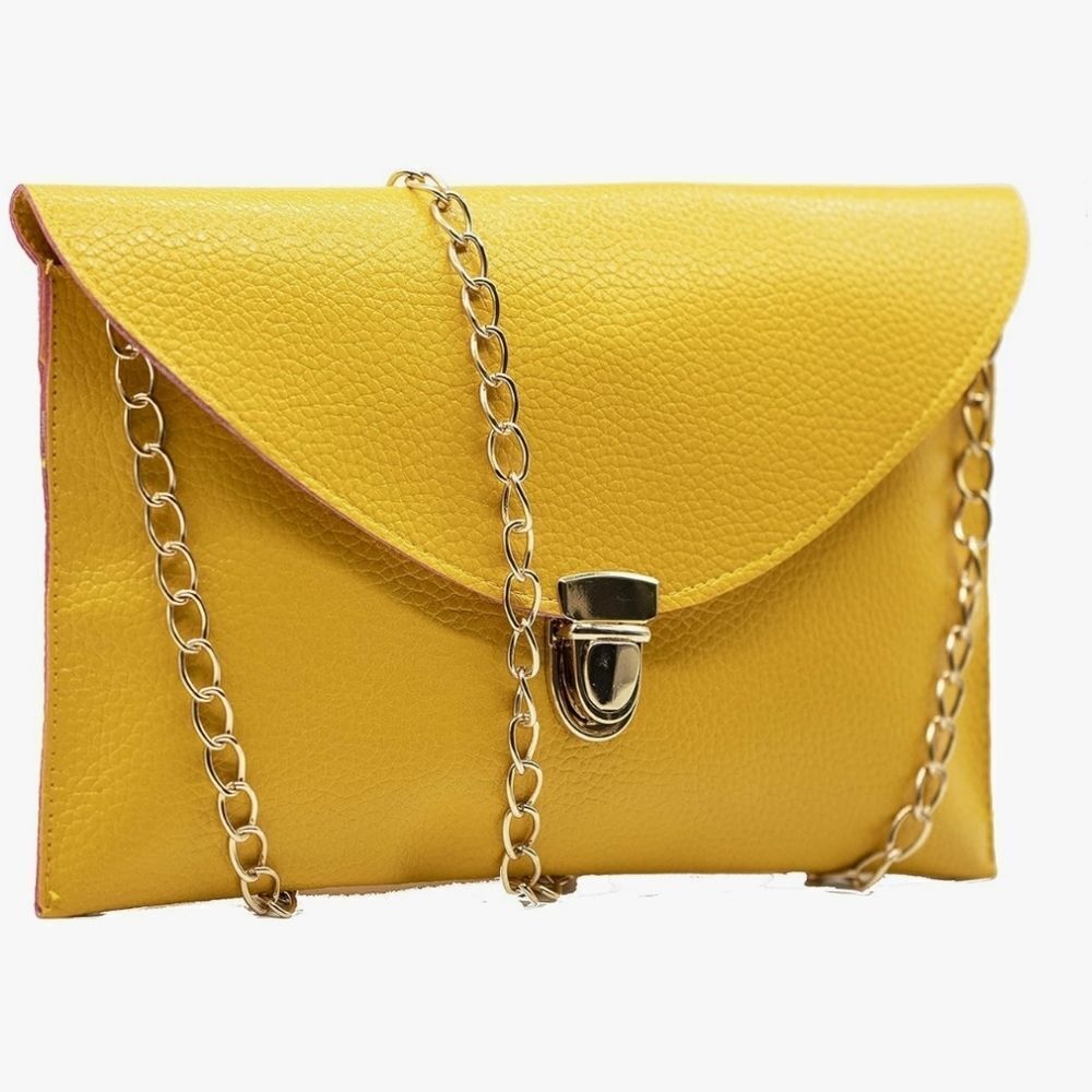 🔹️Yellow Envelope Clutch/Crossbody Purse